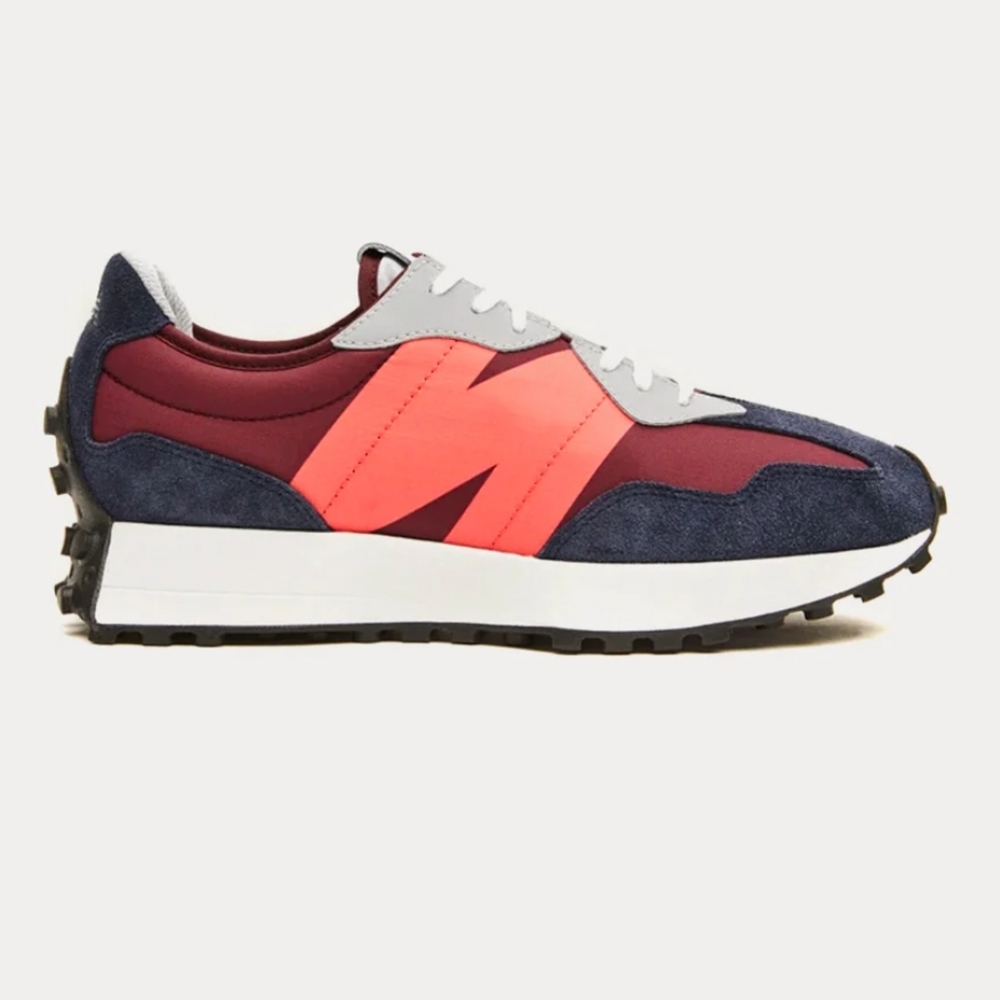 Figs X New Balance 327 Burgundy/Hot Coral Low Top Sne… Gem
